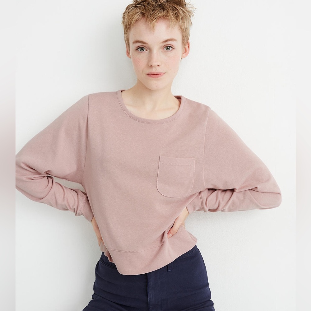 Madewell Dusty Pink Long-Sleeve Pocket Tee